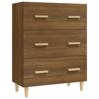 Berkfield Home Sideboard Brown Oak 70x34x90 cm Engineered Wood | Size: 70 x 34 x 90 cm