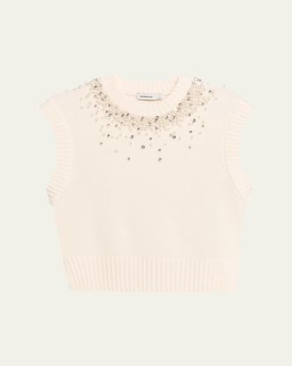 SIMKHAI Candra Embellished Knit Vest