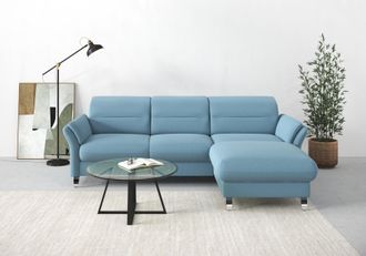 Sit&more Ecksofa »Grenoble L-Form mit Federkern« wahlweise mit Bettfunktion, Bettkasten, Arm- und Kopfteilverstellung