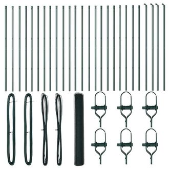 Berkfield Home Hexagon Fence Green 1.4x50 m Steel