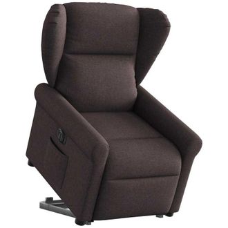 vidaXL Vidaxl - Sill&oacute;n El&eacute;ctrico Reclinable Elevable De Tela Marr&oacute;n Oscuro