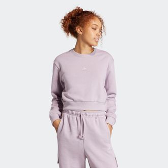 adidas Sweatshirt ADIDAS SPORTSWEAR W ALL SZN C SWT, Damen, Gr. XXL, lila (preloved fig), Obermaterial: 70% Baumwolle, 30% Polyester, angesetztes B&uuml;ndchen, S