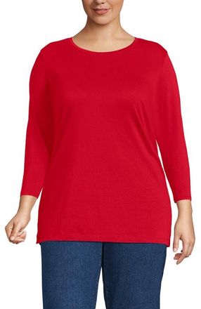 Lands End Cotton Supima Tunic in Compass Red at Nordstrom, Size 3X