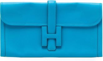 Herm&egrave;s Pre-owned Womens Swift Jige Elan 29 - Blue Leather - One Size