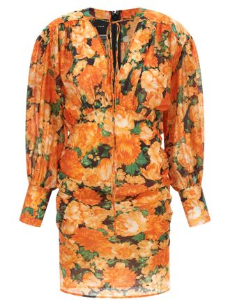 Pinko Orange Lyocell Short Womens Dress