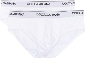 Dolce & Gabbana White Bi-pack Briefs