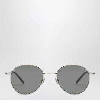 Saint Laurent Silver oval metal sunglasses