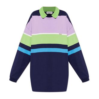 Versace Polo Shirts, female, Multicolor, Size: S Long-sleeved Polo