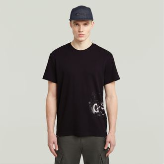 G-Star Sprayed Graphic T-shirt - Zwart - Heren
