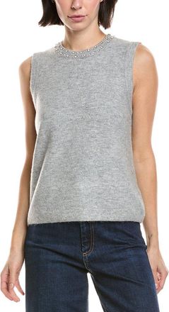 Vince Camuto Embellished Neck Shell