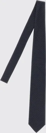 Brioni Silk Tie with Chevron and Polka Dot Pattern
