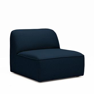 DRAWER Sill&oacute;n para sof&aacute; modular de tela rizada - Azul marino
