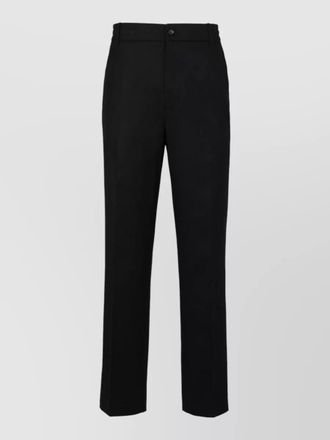 Moncler wool flannel tailored crease front trousers