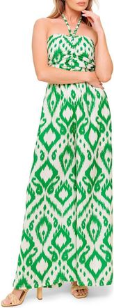 Flying Tomato Print Wide Leg Jumpsuit in Ivory Green at Nordstrom Rack, Size Medium