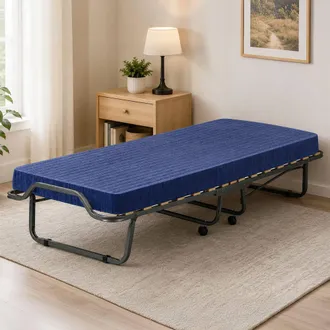 Talamo Italia Talamo Italia - Cama Plegable Venera, Cama Con Somier De 15 L&aacute;minas, Colch&oacute;n Incluido, Cama Que Ahorra Espacio, 100% Made In Italy, 80x190h39 Cm, Fund
