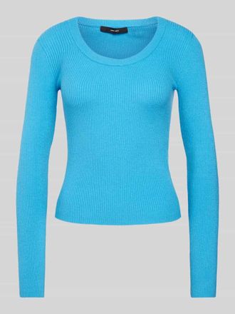 Vero Moda Strickpullover mit Rundhalsausschnitt in Helltuerkis, Gr&ouml;&szlig;e XL