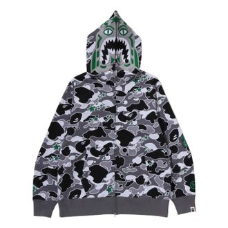 A Bathing Ape x Hidden NY Psyche Camo Full Zip Hoodie Grey 1M23-115-901-HOD