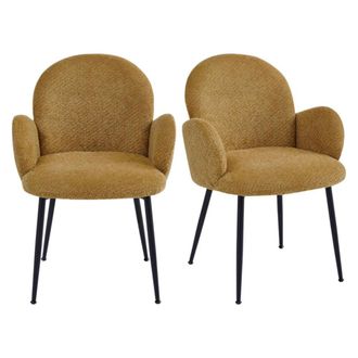 Moloo Silla de tela ikon ocre (x2)