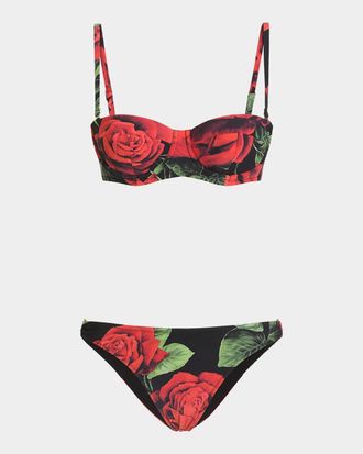 Dolce & Gabbana St. Sicilia Printed Two-Piece Swimsuit