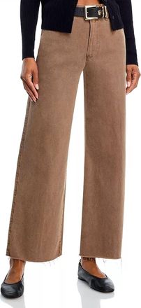 Paige Anessa High Rise Raw Hem Wide Leg Jeans In Vintage Canewood