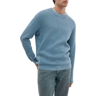 Rag & Bone Caden Washed Cotton Blend Sweater in Fog Blue at Nordstrom, Size X-Large