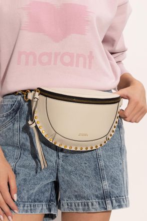 Isabel Marant Leather Belt Bag Skano, Womens, Cream