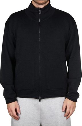 Roberto Collina Camionneur Ml Rotolino con Toppe - Knitwear - Hombre - Negro - S