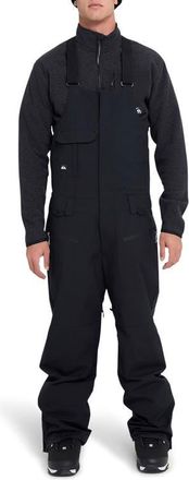 Quiksilver Utility Waterproof Snow Bib Ski Pants in Black at Nordstrom, Size Large