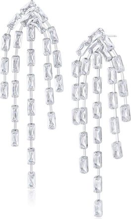 Jardin Cascading Cubic Zirconia Drop Chandelier Earrings in Clear/Silver at Nordstrom Rack