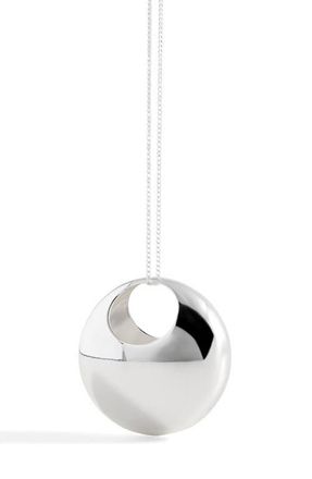 Mango x Kaia Gerber Metallic Pendant Necklace in Silver at Nordstrom