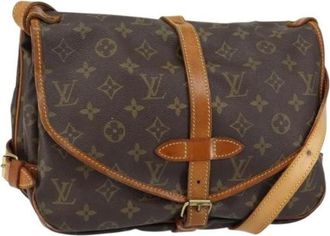 Louis Vuitton Pre-owned Cross Body Bags, female, Brown, Size: ONE SIZE Pre-owned Vintage Canvas Cross Body Bag