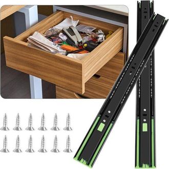 OEM Gu&iacute;as Para Cajones De 50,8 Cm Con Cierre Suave Y Rodamientos De Bolas: Extensi&oacute;n Total, Montaje Lateral Y Capacidad De Hasta 100 Libras