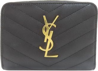 Saint Laurent Black Leather Wallet (Bi-Fold) (Pre-Owned)