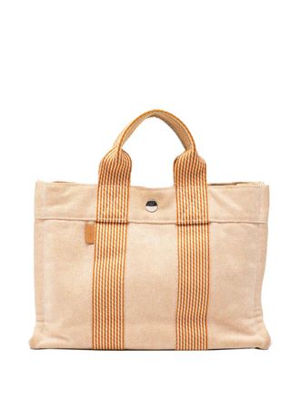 Herm&egrave;s 1990-2015 Canvas Fourre Tout PM tote bag - women - Canvas - One Size - Brown