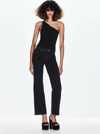 Mango Top maglia spalline metallo nero - Donna - XS - MANGO