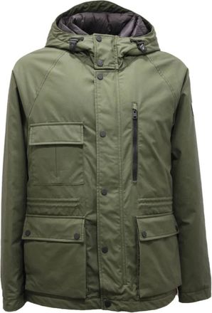 Woolrich Jassen, Heren, Groen, L, Licht Gewatteerde Jas Groen Mountain Cotton