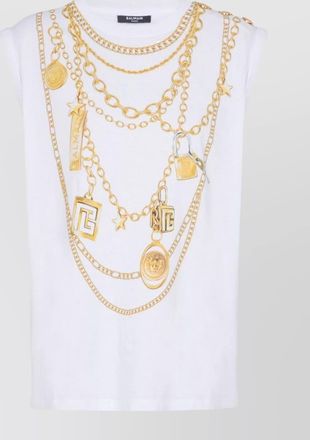 Balmain printed tank top