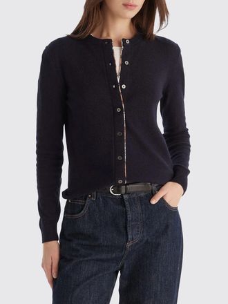 Barbour Cardigan in a Wool and Cashmere Blend with Button Closure