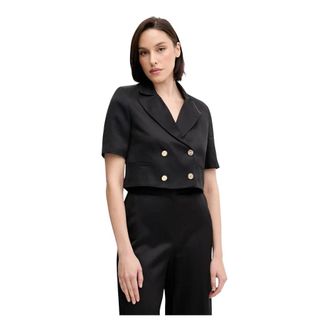 Gaud&igrave; Linnenmix Blazer - Dames - Jassen - Zwart - Maat: XS Linnen