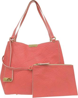 Burberry Pre-owned Burberry Small Embossed Grain Check Canterbury Tote Ladies AIR1ZMJM8QPPJO3U