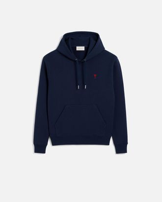Ami Blue cotton hoodie with Ami de Coeur Blue - XXXL - Unisex