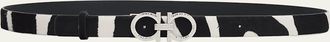 Ferragamo Donna Pony Hair Double Gancini Belt
