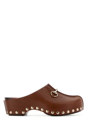 Gucci Brown Studded Sandals