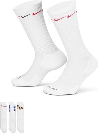 Nike Printing Logo Athleisure Casual Sports Socks 3 Pairs White DH3822-902