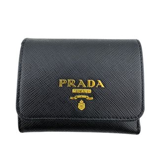 Prada Black Leather Wallet (Tri-Fold) (Pre-Owned)