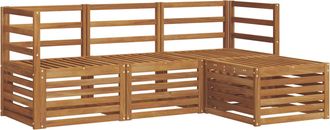vidaXL Conjunto De Sof&aacute;s De Exterior 4 Uds. Natural Vidaxl