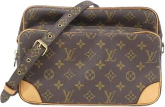 Louis Vuitton Pre-owned Cross Body Bags, female, Brown, Size: ONE SIZE Pre-owned Vintage Canvas Shoulder Bag