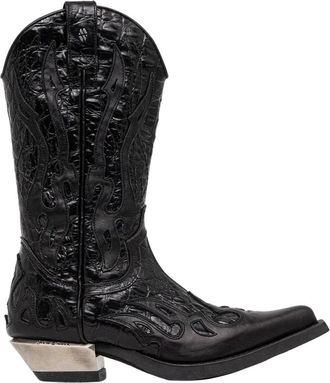New Rock Enkellaarsjes - Dames - Cowboylaarzen - Zwart - 37 EU - Schoenen