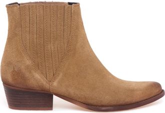 Felmini Texaanse Enkellaars - Dames - Cowboylaarzen - Bruin - 36 EU - Leer - Schoenen