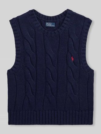 Polo Ralph Lauren Pullunder mit Label-Stitching in Marine, Gr&ouml;&szlig;e XL
